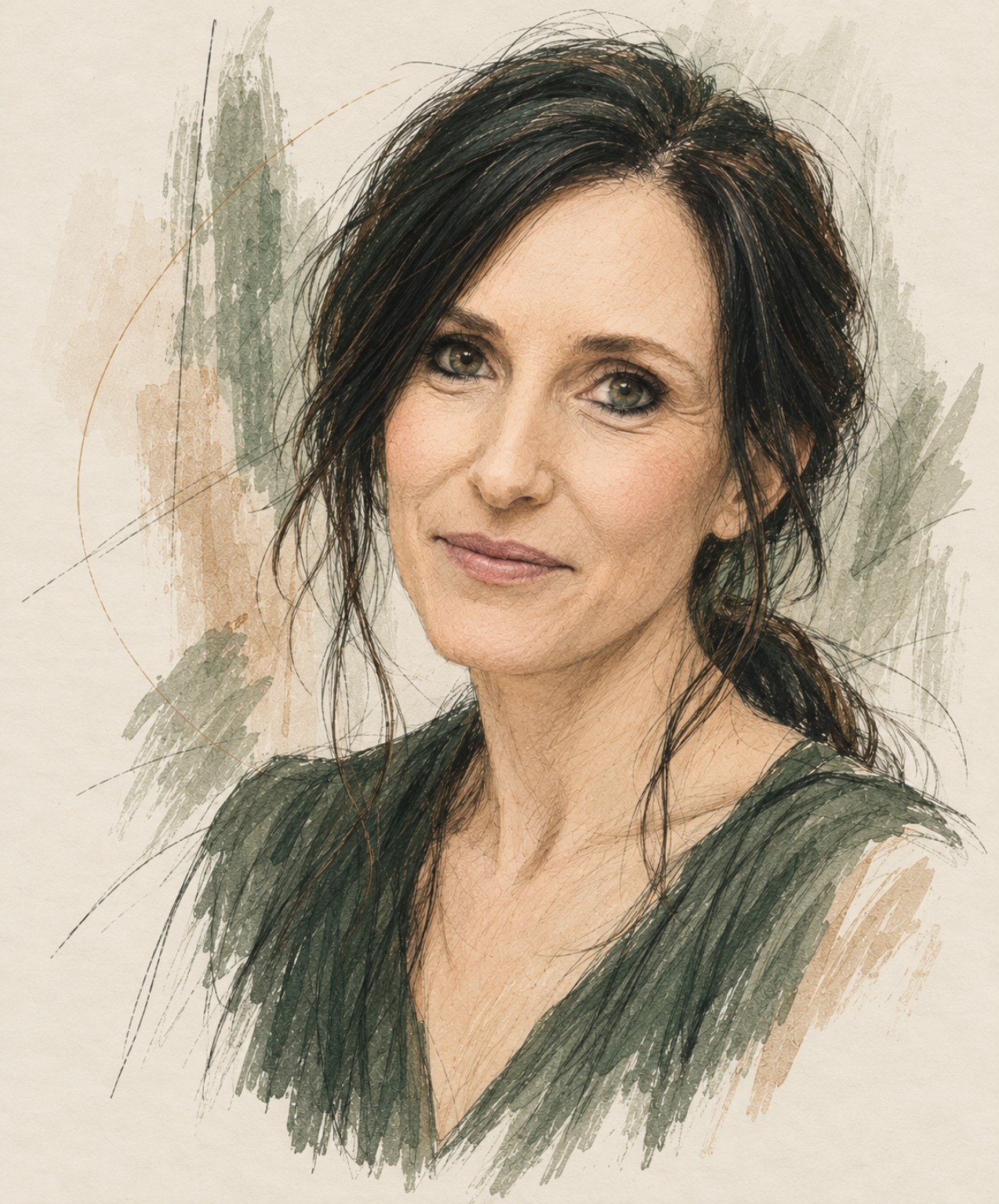 Illustriertes Porträt von Anja Gelhart
